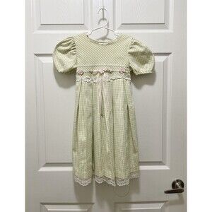 Vintage Bonnie Jean Girl's Dress Formal Ribbon Floral Size 6